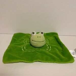 Baby Frog Lovey Mini Blanket Green 8” Boy Girl Toy